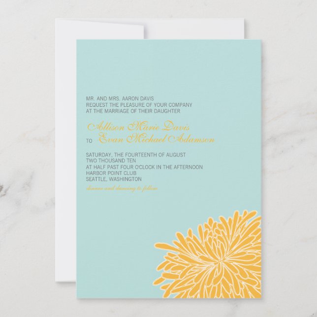 Invitación a la boda del crisantemo (Anverso)