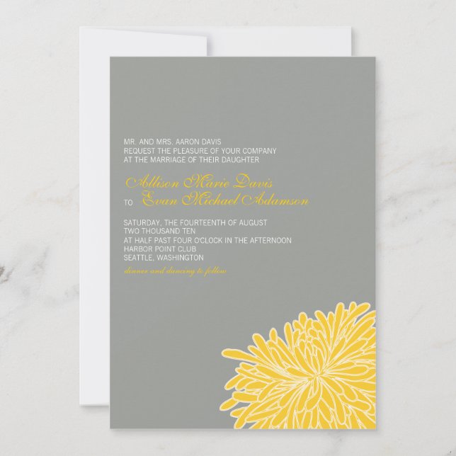 Invitación a la boda del crisantemo (Anverso)