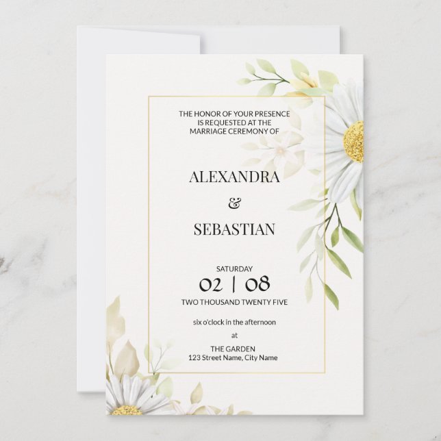Invitación a la boda del crisantemo (Anverso)