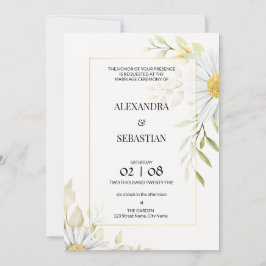 Invitación a la boda del crisantemo