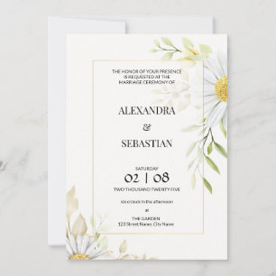 Invitación a la boda del crisantemo