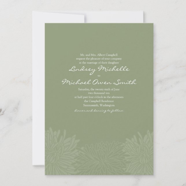 Invitación a la boda del crisantemo (Anverso)