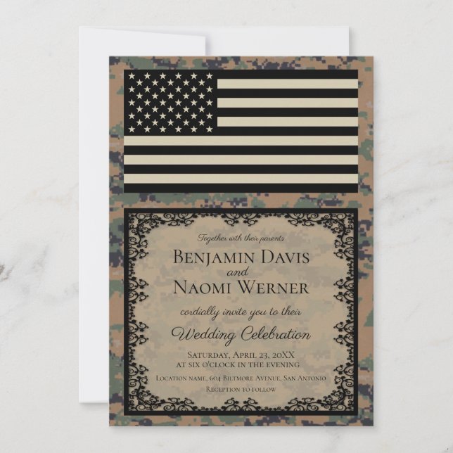 Invitación a la boda del Cuerpo de Marines (Anverso)