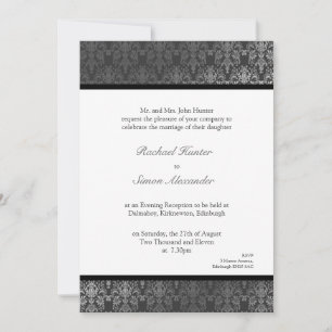 Invitación a la boda del Damasco con efecto de suc