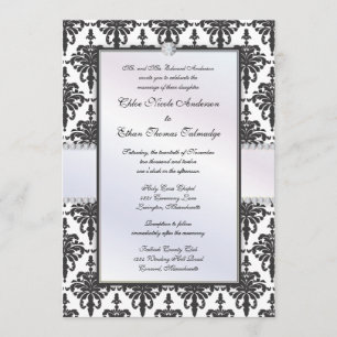Invitación a la boda del Damasco de Seda Chloe