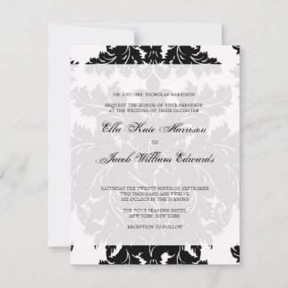 Invitación a la boda del Damasco Negro de Personal