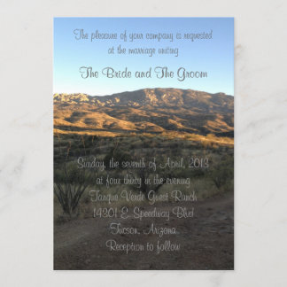 Invitación a la boda del Desert Mountain Landscape