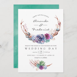 Invitación a la boda del desierto de acuarela