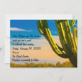 Invitación a la boda del desierto de Saguaro Cactu
