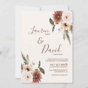 Invitación a la boda del desierto del Boho