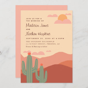 Invitación a la boda del desierto del suroeste mod