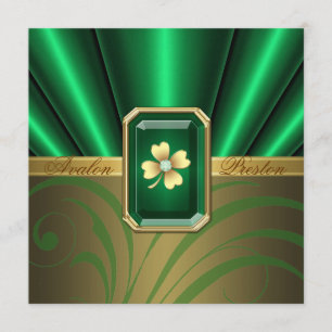 Invitación a la boda del Día de la Seda Esmeralda