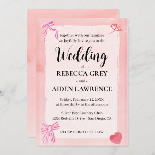 Invitación a la boda del Día de San Valentín de Co