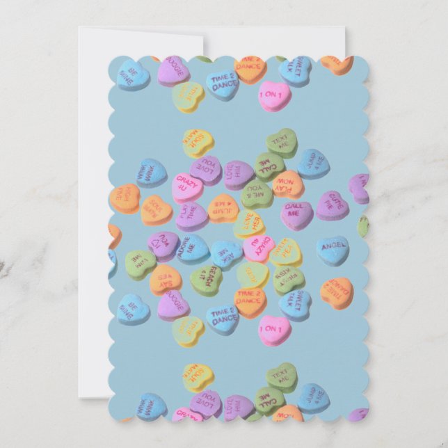 invitación a la boda del día de San Valentín dulce (Anverso)