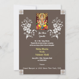 Invitación a la boda del Diseñador Ganesha