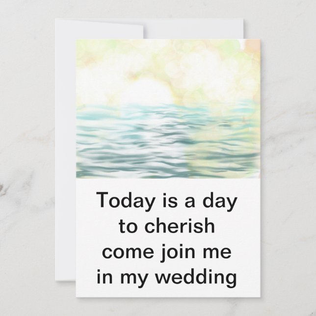 Invitación a la boda del diseño del lago (Anverso)