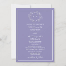 Invitación a la boda del Escudo de monograma de La