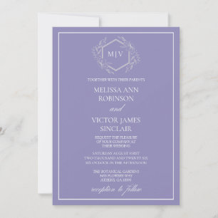 Invitación a la boda del Escudo de monograma de La
