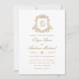 Invitación a la boda del Escudo del Monograma Real