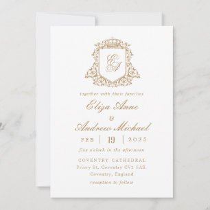 Invitación a la boda del Escudo del Monograma Real