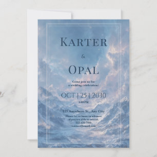 Invitación a la boda del Ethereal Mountain Sky