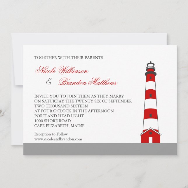 Invitación a la boda del faro (Anverso)