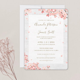 Invitación a la boda del florecimiento de cerezo j