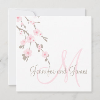 Invitación a la boda del florecimiento del cerezo 