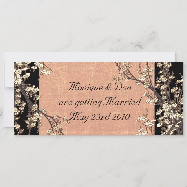 Invitación a la boda del florecimiento del ciruelo (Anverso)