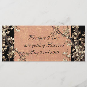 Invitación a la boda del florecimiento del ciruelo