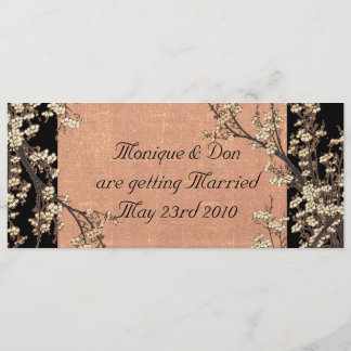 Invitación a la boda del florecimiento del ciruelo