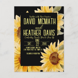 Invitación a la boda del girasol