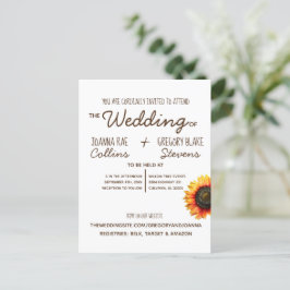 Invitación a la boda del girasol