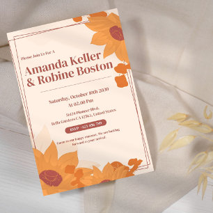 Invitación a la boda del girasol