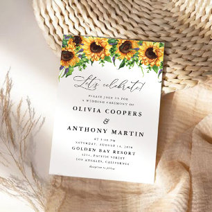 Invitación a la boda del girasol