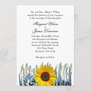 Invitación a la boda del girasol