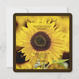 Invitación a la boda del girasol