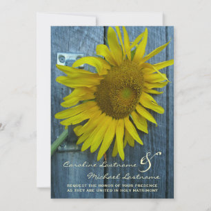 Invitación a la boda del girasol - De Novia y Groo