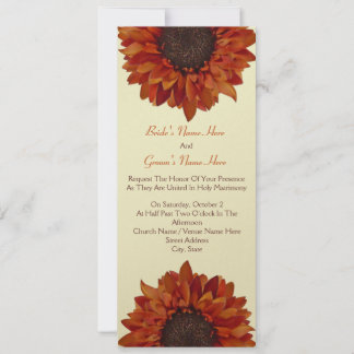 Invitación a la boda del girasol - De Novia y Groo