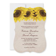 Invitación a la boda del girasol del Personalizabl