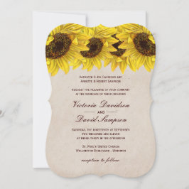 Invitación a la boda del girasol del Personalizabl