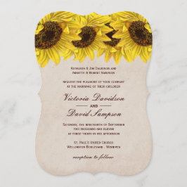 Invitación a la boda del girasol del Personalizabl