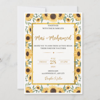Invitación a la boda del girasol - Flora de verano