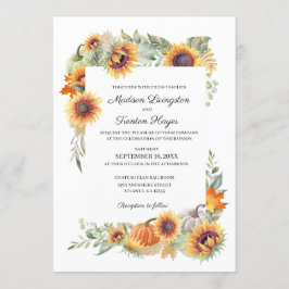 Invitación a la boda del girasol otoño