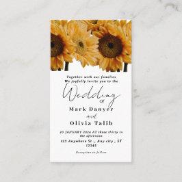 Invitación a la boda del girasol ruso