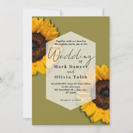 Invitación a la boda del girasol ruso