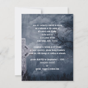 Invitación a la boda del Gótico de la cruz del cem