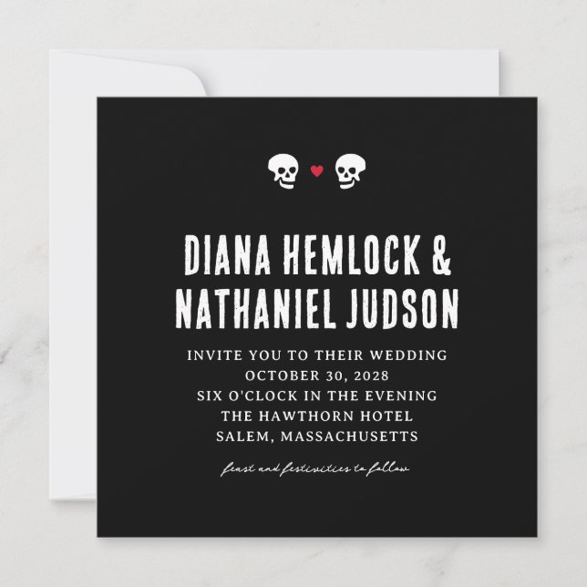 Invitación a la boda del Gótico de los Black Skull (Anverso)