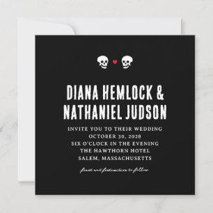 Invitación a la boda del Gótico de los Black Skull