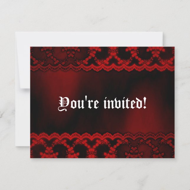 Invitación a la boda del Gótico de vampiros de enc (Anverso)